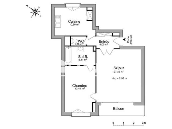 Location Appartement 2 pièces 57.2 m² - 57 RUE BONNABAUD Clermont Ferrand 63000