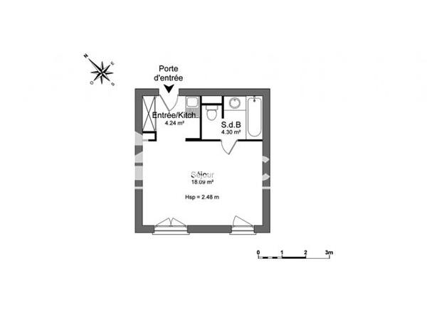 Location Studio 26.6 m² - 45 AV SAINT MITRE DES CHAMPS Aix-en-provence 13090
