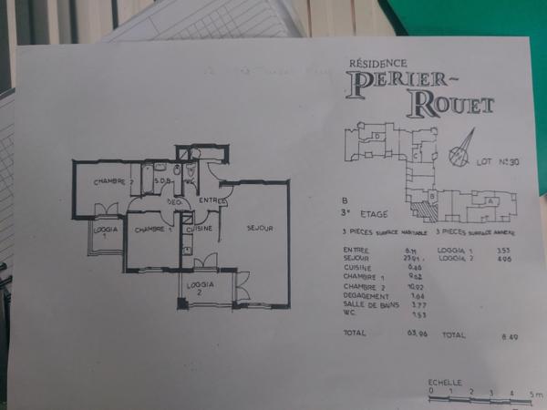 Prado/périer t3 terrassse sud et balcon