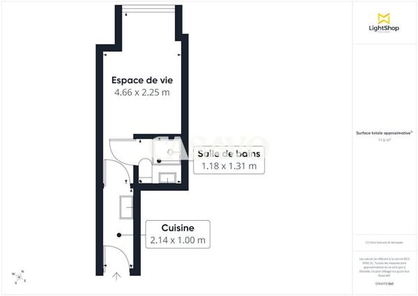 Vente Appartement 1 pièce de 12m² - 75016 Paris