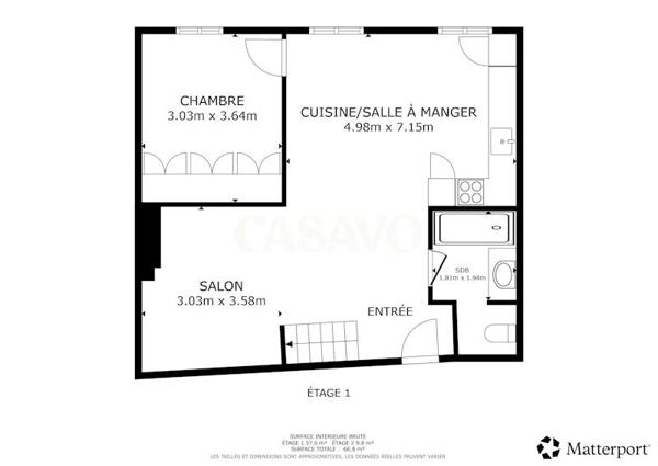 Vente Appartement 3 pièces de 54m² - 13100 Aix-en-Provence