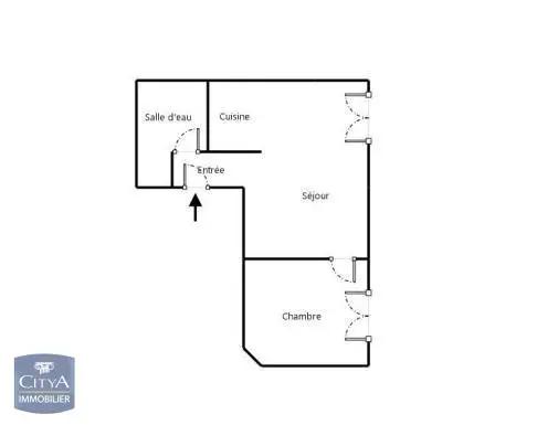 Appartement à louer 2 pièces 32.73m² Nantes (44200)