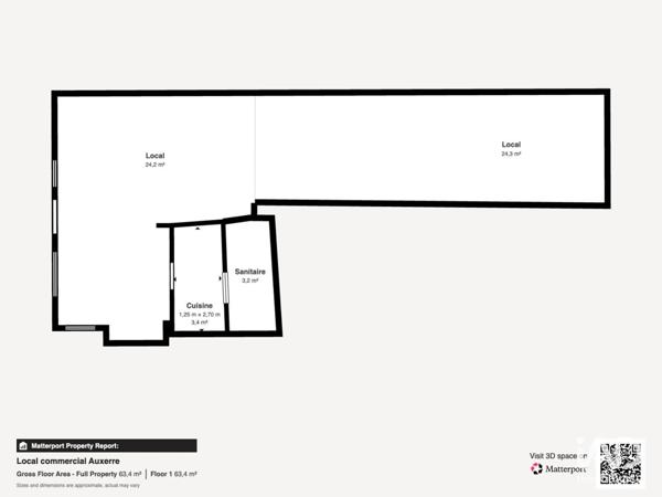 Boutique/Local commercial à vendre 52 m² Augy