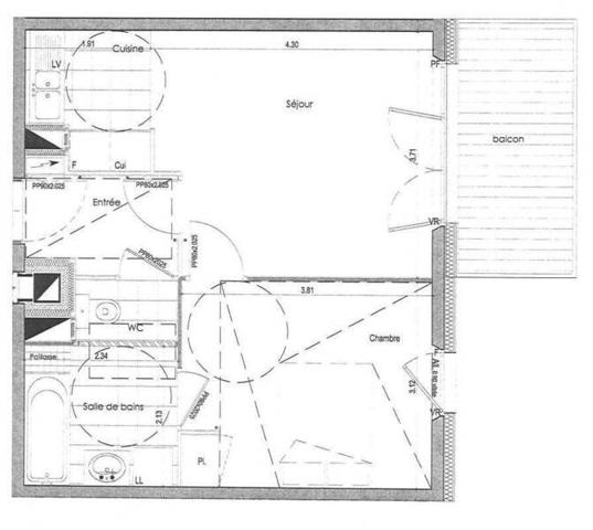 Appartement 2 pièces - 44800 Saint-Herblain