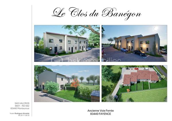 Bsk immobilier vous propose une maison mitoyenne de 4 pièces sur un terrain de 220 m² environ.
Cette villa de 84 m² environ se compose d'une grande pièce à vivre au rez-de-chaussée avec une cuisine ouverte, une buanderie et un WC.
A l'étage 3 belle chambres avec une salle de bain et WC.
Toute la maison est équipé de la climatisation réversible.
Baies double vitrage selon la norme RT 2012 donnant sur le jardin.
Livrée entièrement finie.
La maison se situe au pied du village de Fayence avec toutes les commodités à proximité.