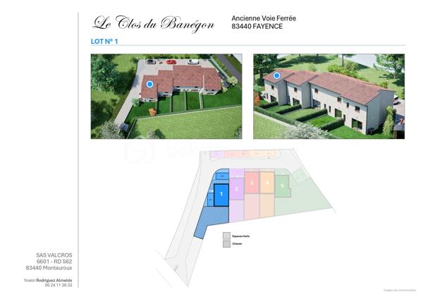 Bsk immobilier vous propose une maison mitoyenne de 4 pièces sur un terrain de 220 m² environ.
Cette villa de 84 m² environ se compose d'une grande pièce à vivre au rez-de-chaussée avec une cuisine ouverte, une buanderie et un WC.
A l'étage 3 belle chambres avec une salle de bain et WC.
Toute la maison est équipé de la climatisation réversible.
Baies double vitrage selon la norme RT 2012 donnant sur le jardin.
Livrée entièrement finie.
La maison se situe au pied du village de Fayence avec toutes les commodités à proximité.