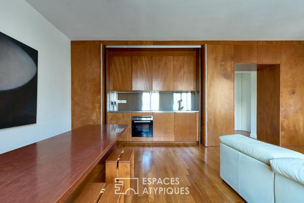 Appartement rénové et vue dégagée sur l’église des Blancs Manteaux