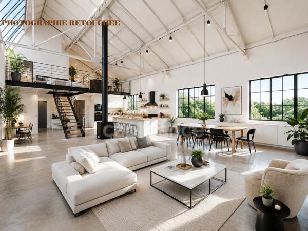 LOFT DE 122 M² AU SOL AVEC JARDIN  à vendre PANISSIERES (42)