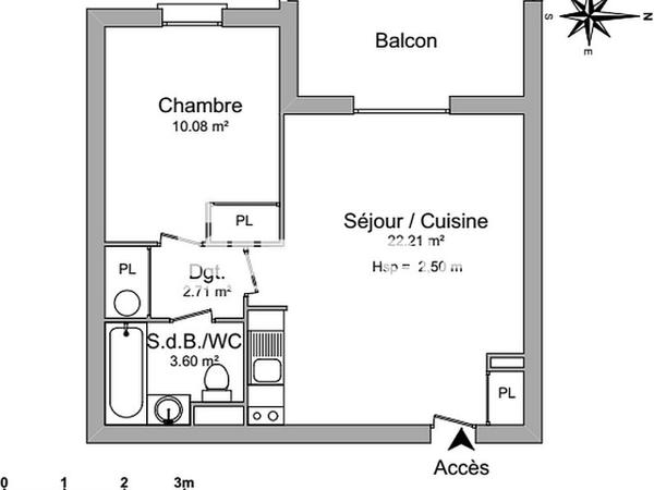 Location Appartement 2 pièces 38.6 m² - 101 BIS RUE MICHEL MONTAIGNE Castillon La Bataille 33350