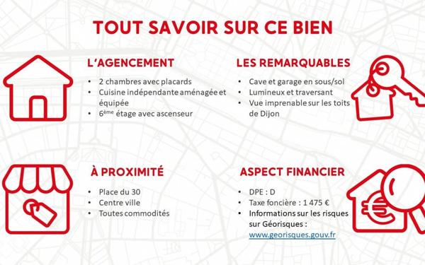 Appartement à vendre    3 pièces • 62,89 m2 Dijon