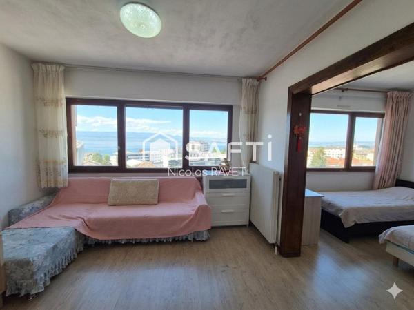 Studio traversant avec vue panoramique Lac Léman