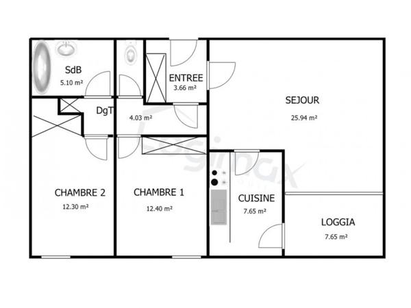 Vente appartement La rochelle, 73m² 3 pièces 309 750€ avec terrasse