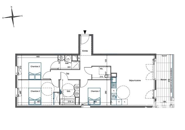 Appartement à vendre 4 pièces 85,08 m² Cavaillon