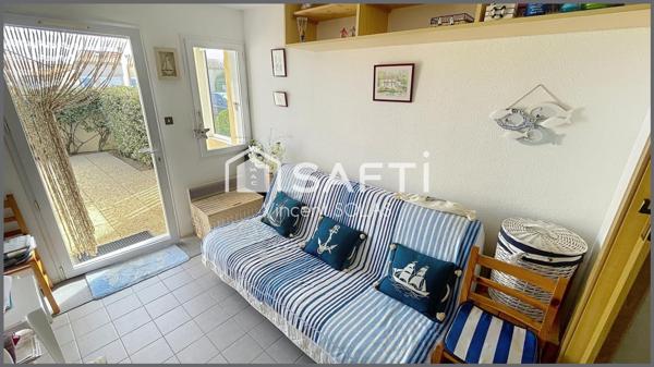 Appartement Studio Meublé de 18m² + Cour + Parking à 200m Plage !