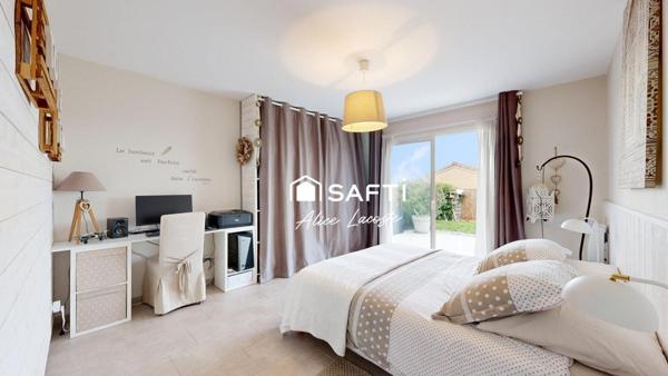 Maison contemporaine de plain-pied avec vue sur les Pyrénées