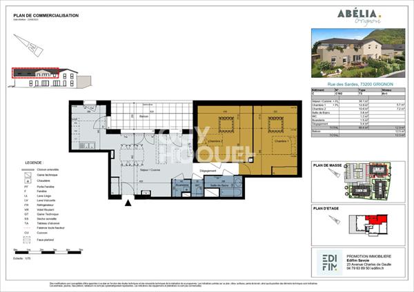 Appartement T3 de 69.4 M² Lot N° C 102
