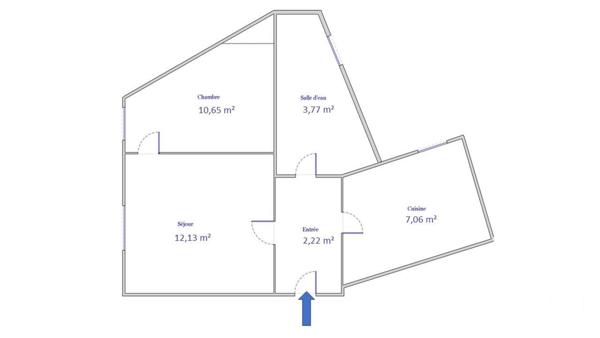 Appartement F2 à vendre  2 pièces - 35,83 m2 COLOMBES - 92