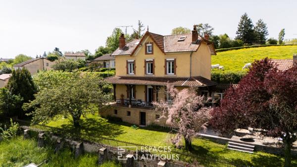 Maison bourgeoise avec vue imprenable sur l’Abbaye de Cluny
