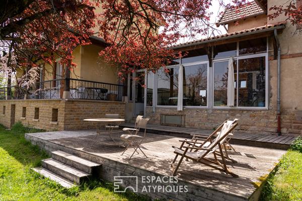 Maison bourgeoise avec vue imprenable sur l’Abbaye de Cluny