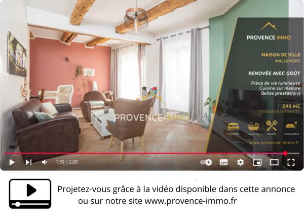 Mallemort (13370) Usage mixte - Maison de ville de 245 m2 totalement rénovée
