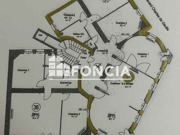 Location Appartement 5 pièces 131.6 m² - 40 BD CHARLES DE GAULLE Clermont-ferrand 63000