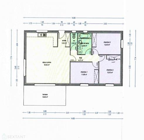 Villa récente T4 de plain pied sur terrain 800m²