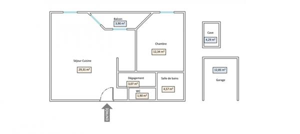 Appartement à vendre 2 pièces 51 m² Lyon 9