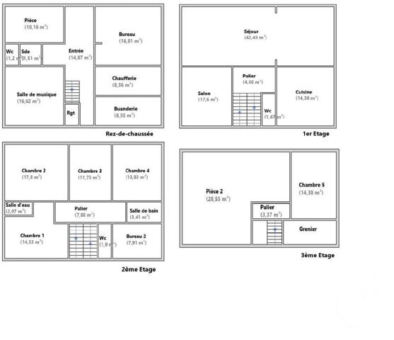 Maison à vendre  12 pièces - 270 m2 RENNES - 35