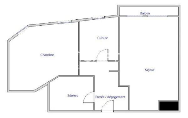 2 PIÈCES AVEC BALCON - RÉSIDENCE RÉCENTE