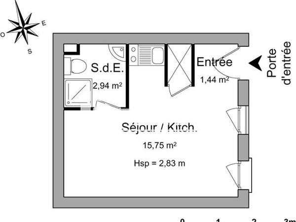 Location Studio 20.13 m² - RUE ANDRE GABARET La Rochelle 17000