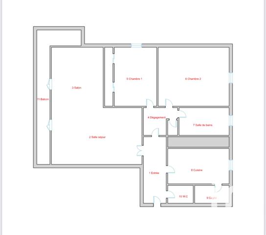 Appartement à vendre 3 pièces 68 m² Le Bourget