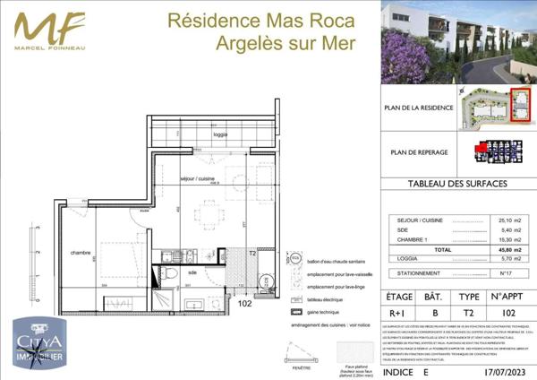 Appartement à louer 2 pièces 45.8m²