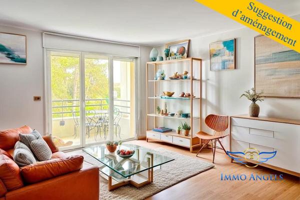 Appartement 3 pièces de 63 m2 avec 2 parkings et piscine