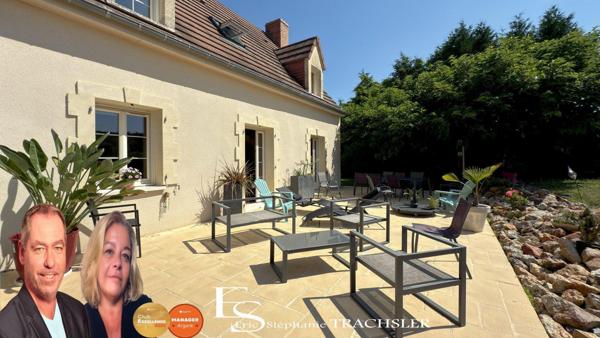 Propriété arboricole avec maison contemporaine, dépendances et bâtiments professionnels – 7,8 ha – Chenu (72)