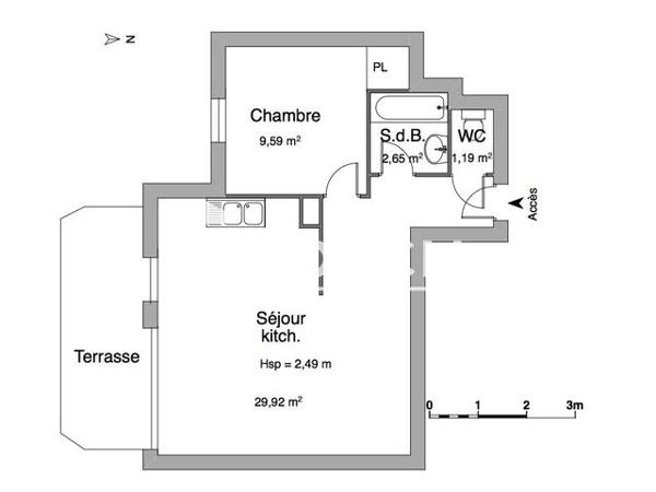 Location Appartement 2 pièces 43.35 m² - 18 CHEMIN DE MORCY Thonon Les Bains 74200