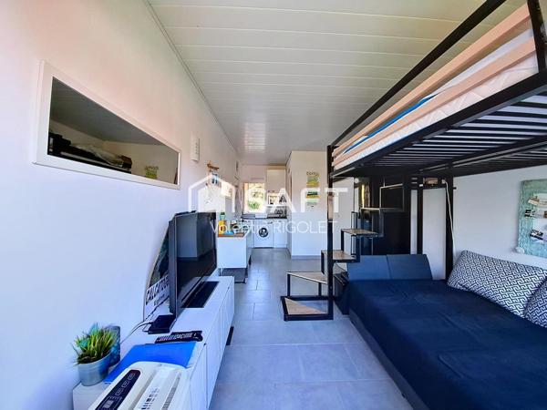 Studio de 21m² meublé, Accès direct plage, Balcon.