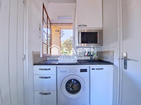 Studio de 21m² meublé, Accès direct plage, Balcon.