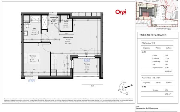 Appartement à vendre    2 pièces • 50,29 m2 Hussigny-Godbrange