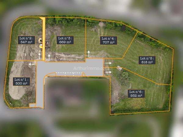 Vente Terrain 500 m2 à Les Avenières Veyrins-Thuellin