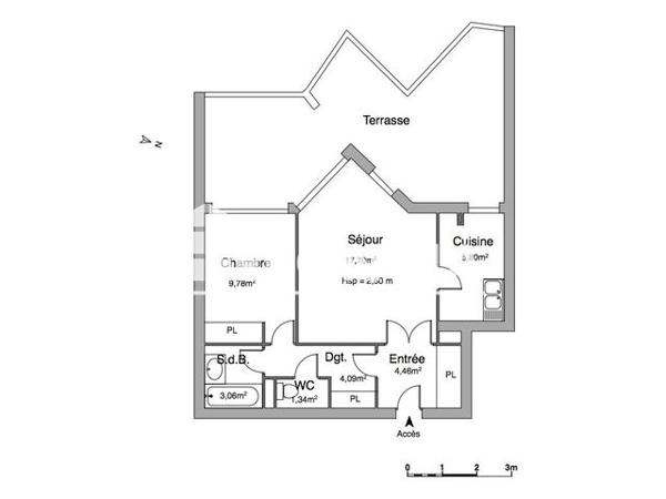 Location Appartement 2 pièces 46.23 m² - 18 BIS BD MONTREAL Nice 06200