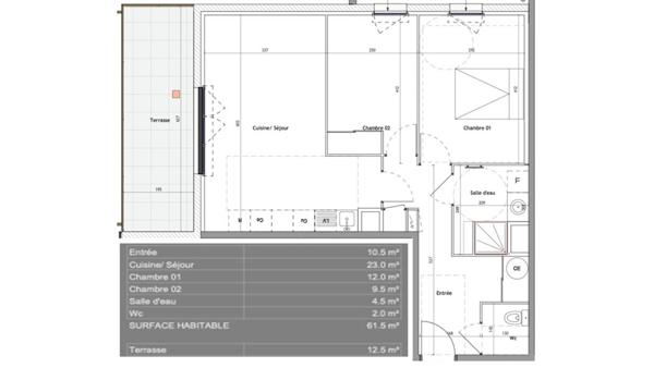 Appartement à louer 2 pièces MONTPELLIER (34)