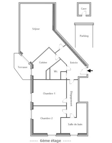 Appartement Le Kremlin Bicetre 3 pièce(s) 58.89 m2