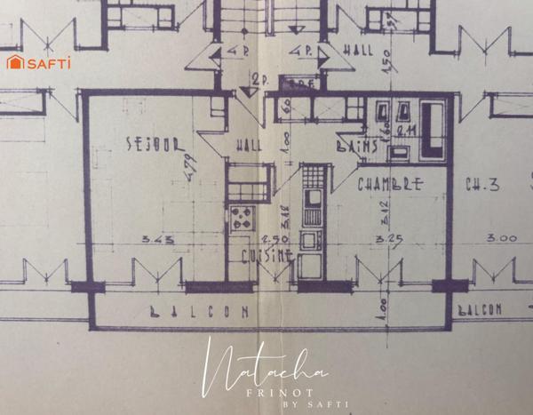T2 lumineux avec balcon – Rafraîchissement à prévoir