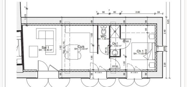 Appartement de 60,49 m²