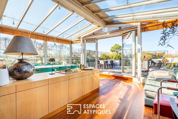 Duplex avec rooftop végétalisé et vue dégagée