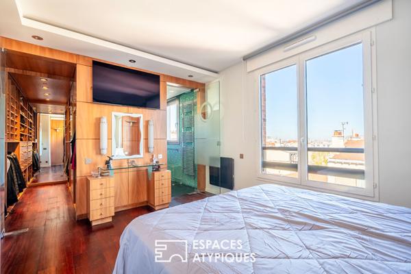 Duplex avec rooftop végétalisé et vue dégagée