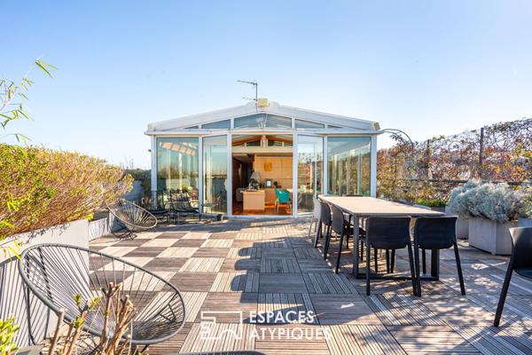 Duplex avec rooftop végétalisé et vue dégagée