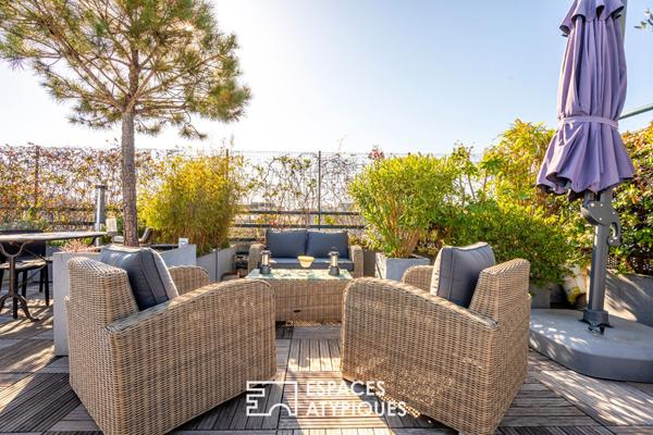Duplex avec rooftop végétalisé et vue dégagée