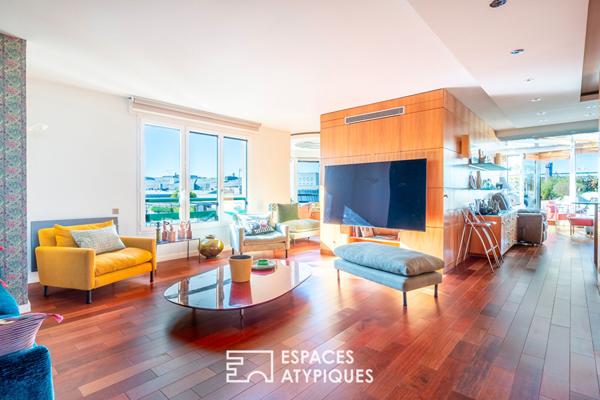 Duplex avec rooftop végétalisé et vue dégagée