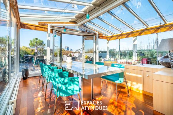 Duplex avec rooftop végétalisé et vue dégagée